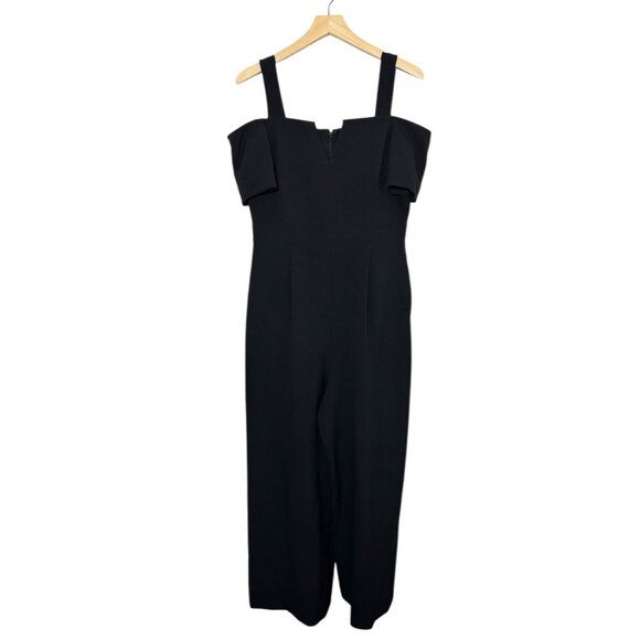 Eliza J Black Wide Leg Jumpsuit Size 12 Formal Career Elegant Party Cocktail - Picture 5 of 9